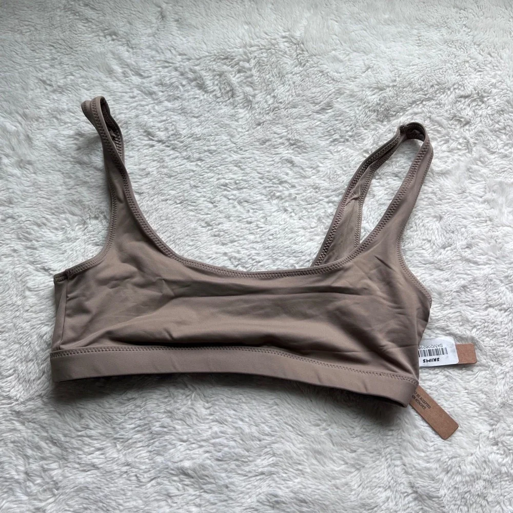 Skims Recycled Swim Tank Bikini Top Desert Brown SW-TNK-0743 Womens Small NEW
